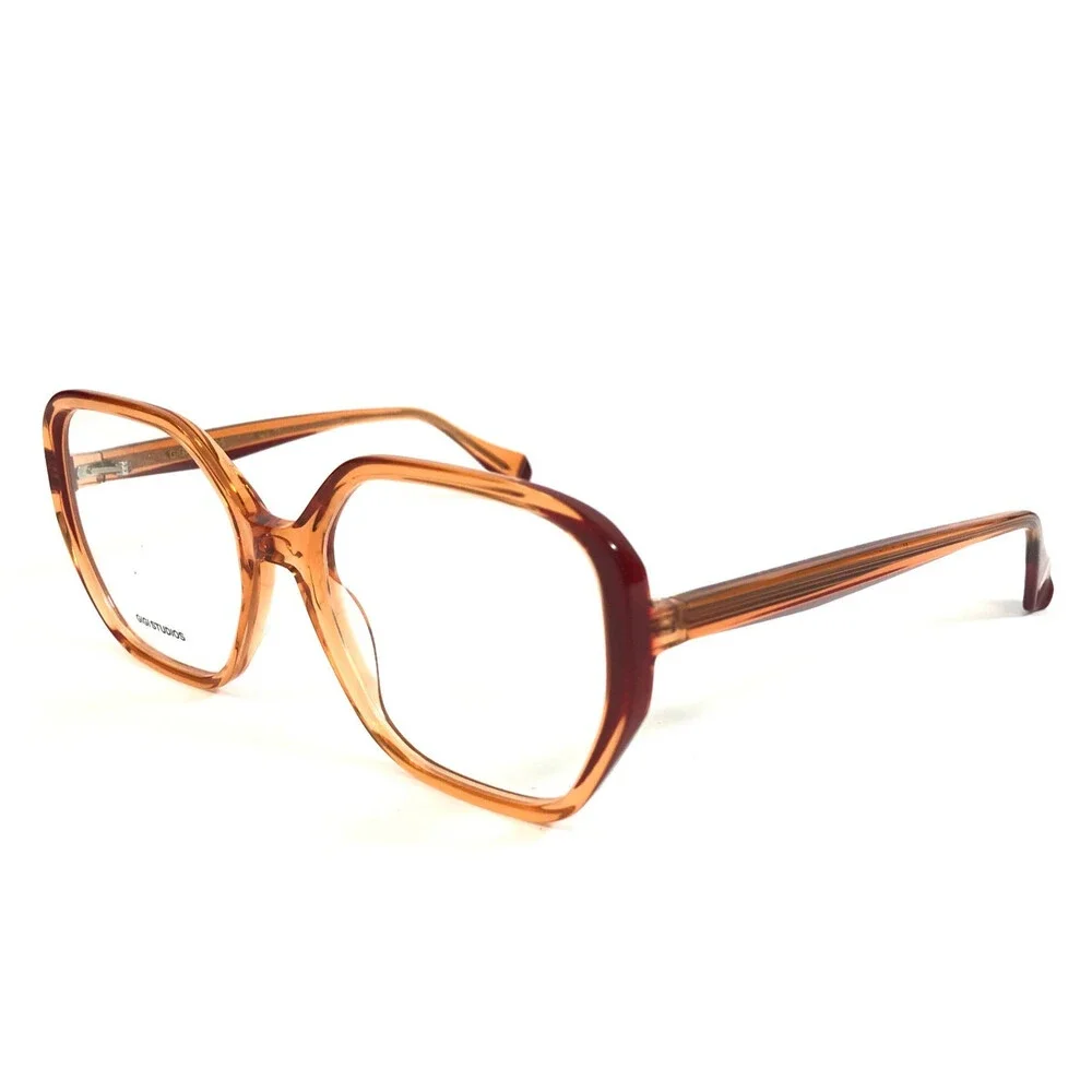 Gigi Studios Eyeglasses Frames ACID 6940/9 Clear Orange Butterfly 53-19-140